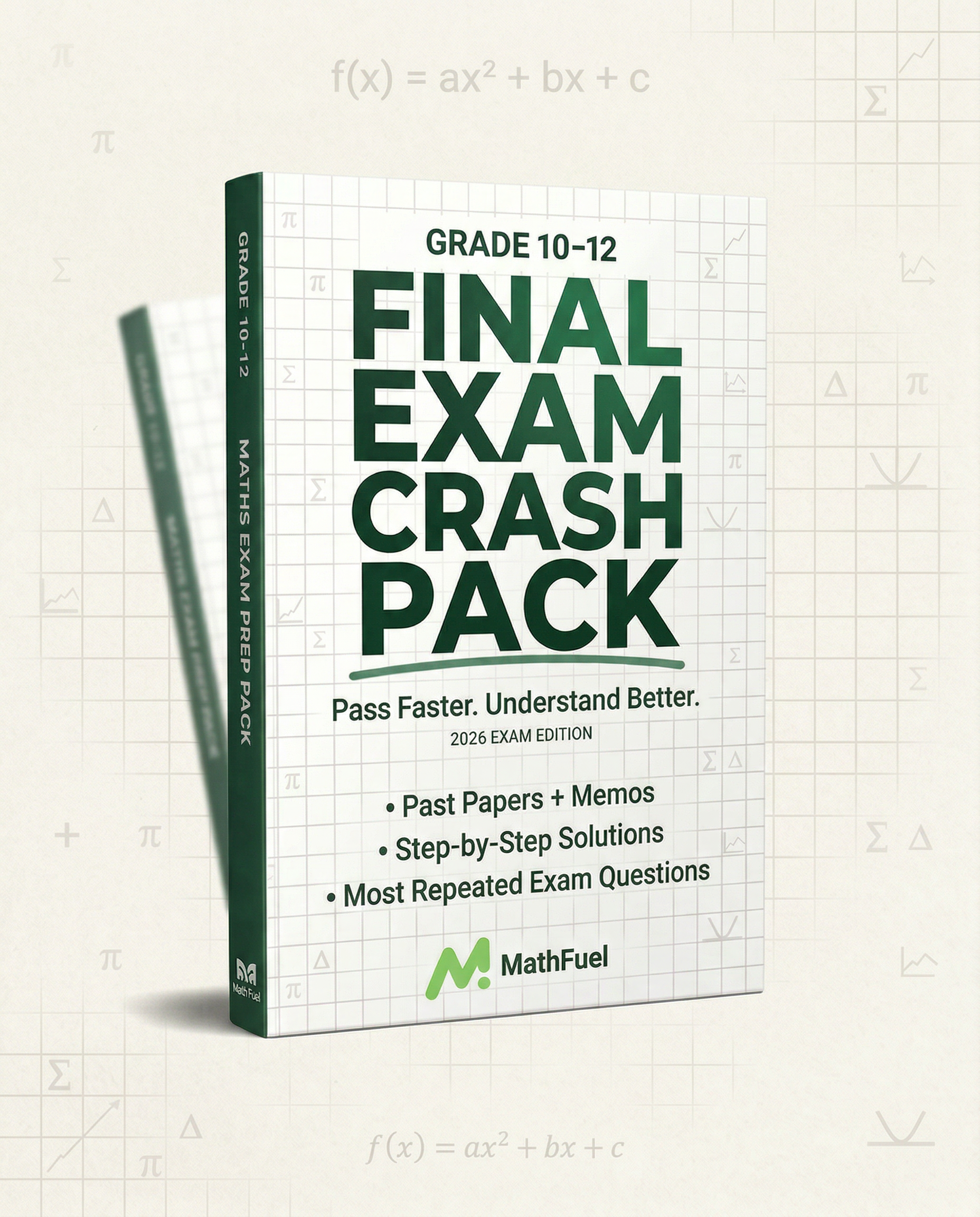 Gr 10-12 Math Final Exam Crash Pack (Quick Revision Notes + more)